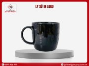 CỐC SỨ IN LOGO ĐỦ MÀU DÁNG LÙN QUAI C 350ML