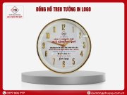 ĐỒNG HỒ TREO TƯỜNG IN LOGO VIỀN XI VÀNG 12 SỐ NỔI 35CM