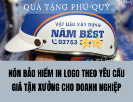 NÓN BẢO HIỂM IN LOGO THEO YÊU CẦU GIÁ TẬN XƯỞNG CHO DOANH NGHIỆP