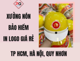 XƯỞNG NÓN BẢO HIỂM IN LOGO GIÁ RẺ TP HCM, HÀ NỘI, QUY NHƠN