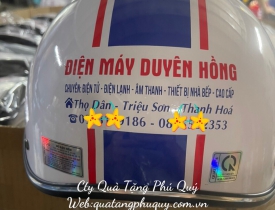 QUẢNG BÁ THƯƠNG HIỆU DOANH NGHIỆP BẰNG NÓN BẢO HIỂM IN LOGO TẠI BẾN TRE