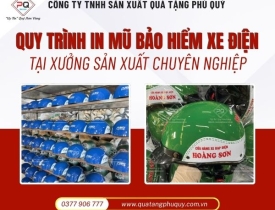 QUY TRÌNH IN MŨ BẢO HIỂM XE ĐIỆN TẠI XƯỞNG SẢN XUẤT CHUYÊN NGHIỆP