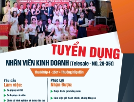 QUÀ TẶNG PHÚ QUÝ TUYỂN DỤNG NHÂN VIÊN KINH DOANH LÀM VIỆC TẠI QUY NHƠN