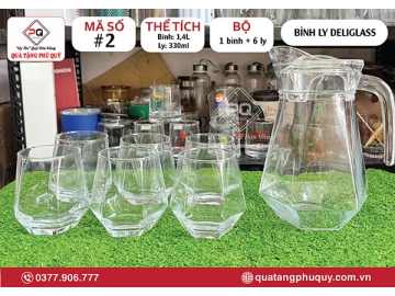 BÌNH LY THUỶ TINH DELI GLASS 1400ML