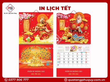 LỊCH LÒ XO GIỮA 13 TỜ BẾ NỔI 3D THẦN TÀI