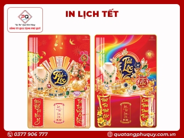IN LỊCH TRÁNG GƯƠNG CHỮ TÀI LỘC