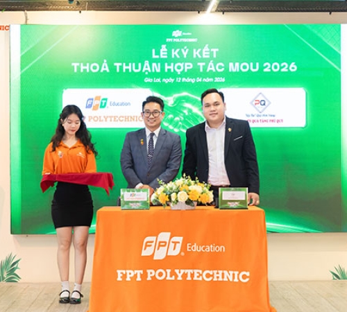 QUÀ TẶNG PHÚ QUÝ THAM DỰ BEE MATCHING 2026 - KÝ KẾT HỢP TÁC MOU CÙNG TRƯỜNG FPT POLYTECHNIC QUY NHƠN