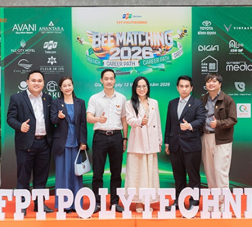 QUÀ TẶNG PHÚ QUÝ THAM DỰ BEE MATCHING 2026 - KÝ KẾT HỢP TÁC MOU CÙNG TRƯỜNG FPT POLYTECHNIC QUY NHƠN