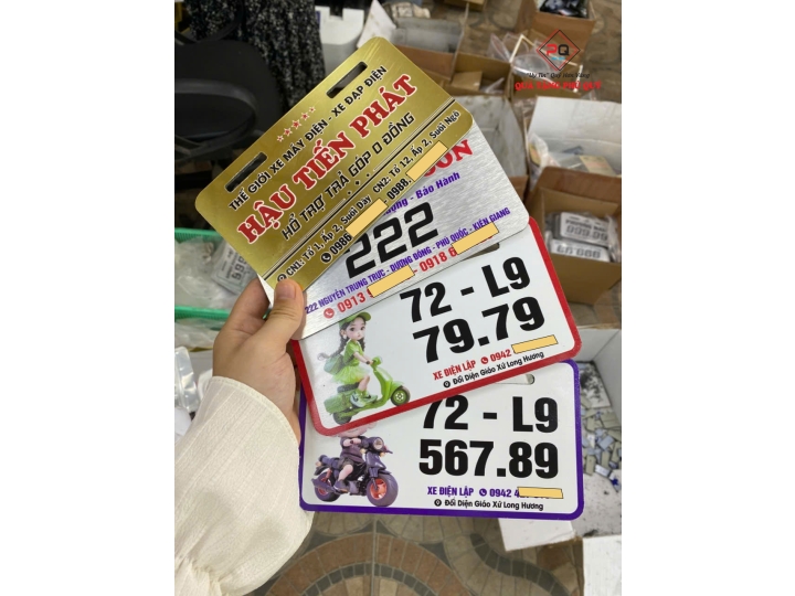 BIỂN SỐ XE ĐIỆN THEO YÊU CẦU 