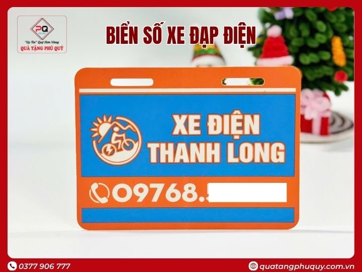 BIỂN SỐ XE ĐẠP ĐIỆN NHỰA PVC