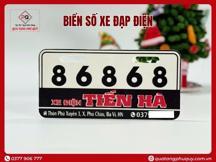 BIỂN SỐ XE ĐẠP ĐIỆN NHỰA PVC