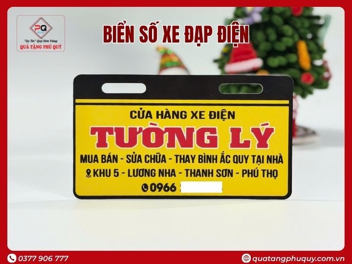 BIỂN SỐ XE ĐẠP ĐIỆN NHỰA PVC