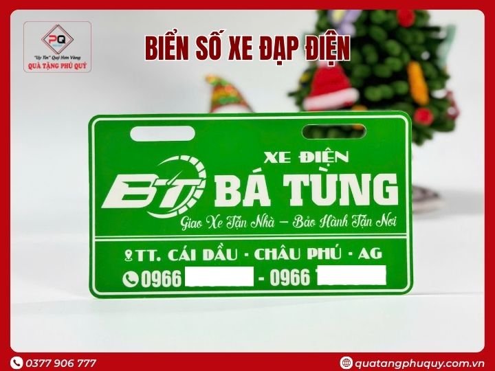 BIỂN SỐ XE ĐẠP ĐIỆN NHỰA PVC
