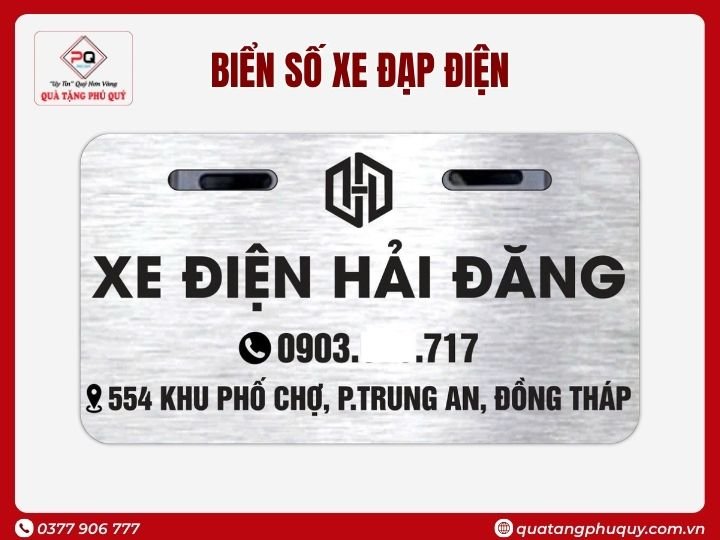 BIỂN SỐ XE ĐẠP ĐIỆN ALU NHÔM