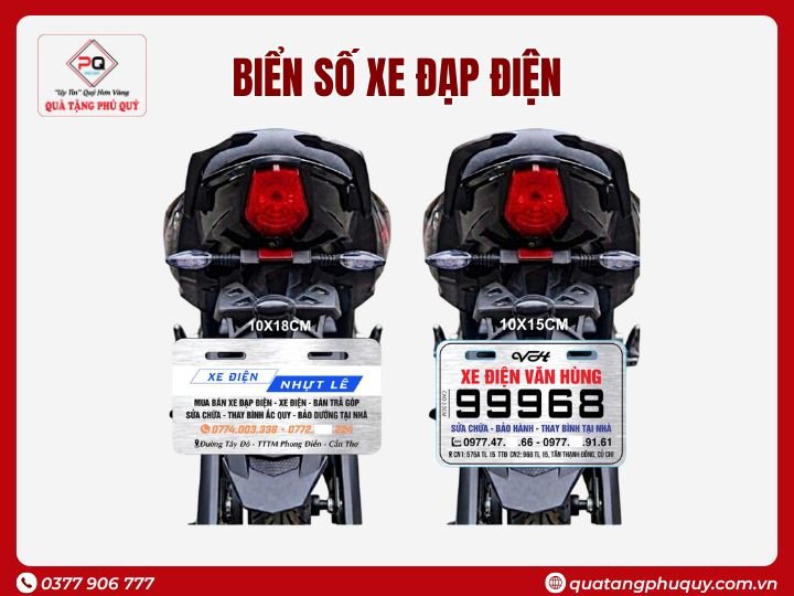 BIỂN SỐ XE ĐẠP ĐIỆN ALU NHÔM