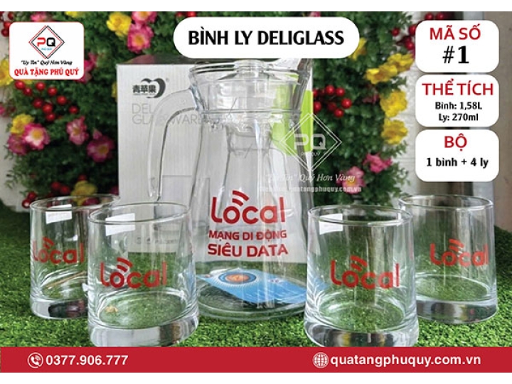 BÌNH LY THUỶ TINH DELI GLASS 1580ML