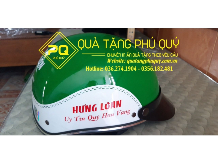 MŨ BẢO HIỂM GIẢ DA MÀU XANH BÓNG