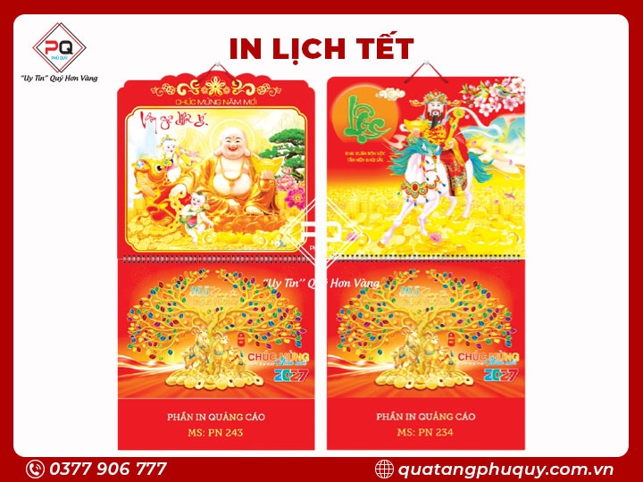 LỊCH LÒ XO GIỮA 13 TỜ BẾ NỔI 3D THẦN TÀI - DI LẶC DU XUÂN