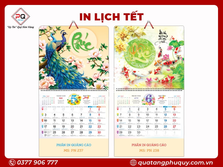 LỊCH LÒ XO GIỮA 13 TỜ BẾ NỔI 3D HẠNH PHÚC THỊNH VƯỢNG