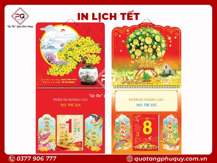 LỊCH LÒ XO GIỮA BLOC BẾ NỔI 3D PHÚC LỘC