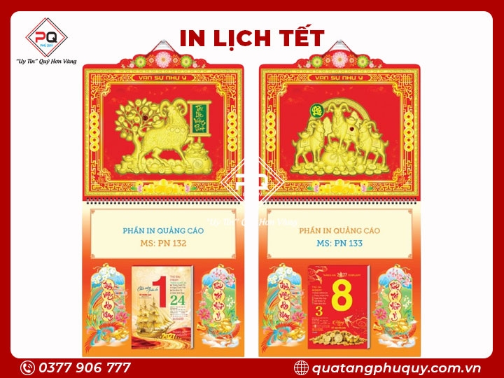 LỊCH LÒ XO GIỮA BLOC DÁN NỔI 3D VẠN SỰ NHƯ Ý