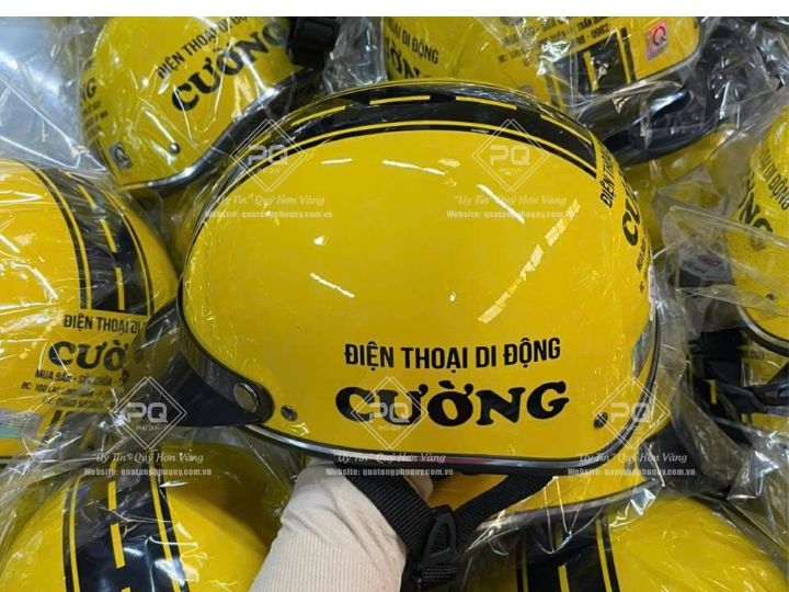 IN NÓN BẢO HIỂM CỬA HÀNG ĐIỆN THOẠI DI ĐỘNG
