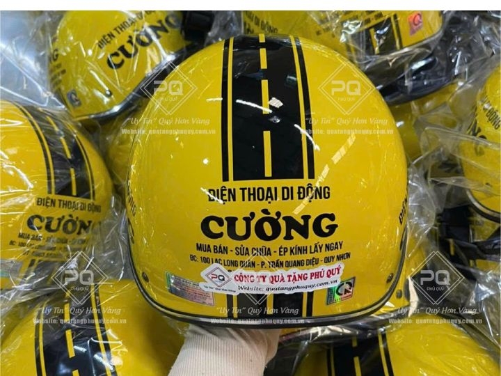 IN NÓN BẢO HIỂM CỬA HÀNG ĐIỆN THOẠI DI ĐỘNG