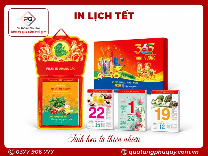 IN LỊCH BLOC SIÊU ĐẠI 20X30 PN30 - TINH HOA TỪ THIÊN NHIÊN