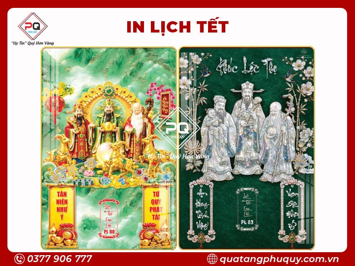 IN LỊCH TRÁNG GƯƠNG PHÚC LỘC THỌ