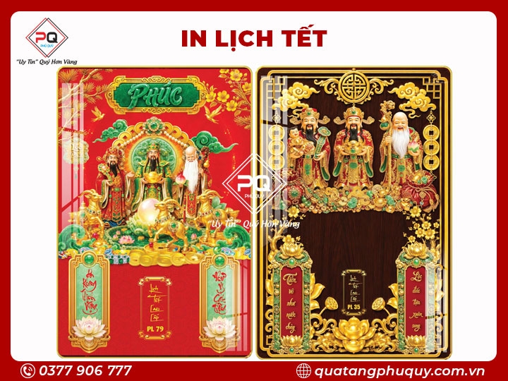 IN LỊCH TRÁNG GƯƠNG PHÚC LỘC THỌ