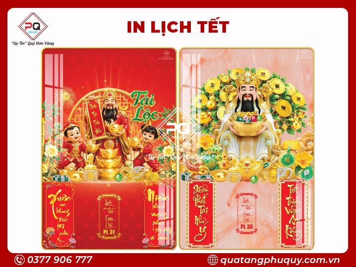 IN LỊCH TRÁNG GƯƠNG THẦN TÀI