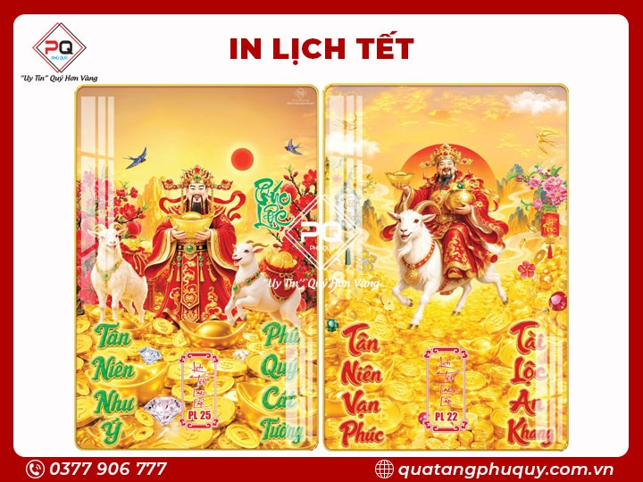 IN LỊCH TRÁNG GƯƠNG THẦN TÀI