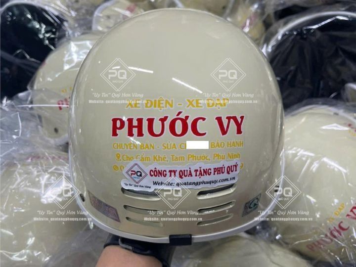 NÓN BẢO HIỂM CÁ HEO IN LOGO
