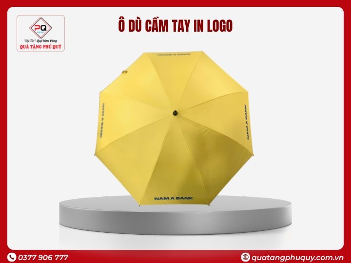 Ô DÙ CẦM TAY IN LOGO CÁN THẲNG