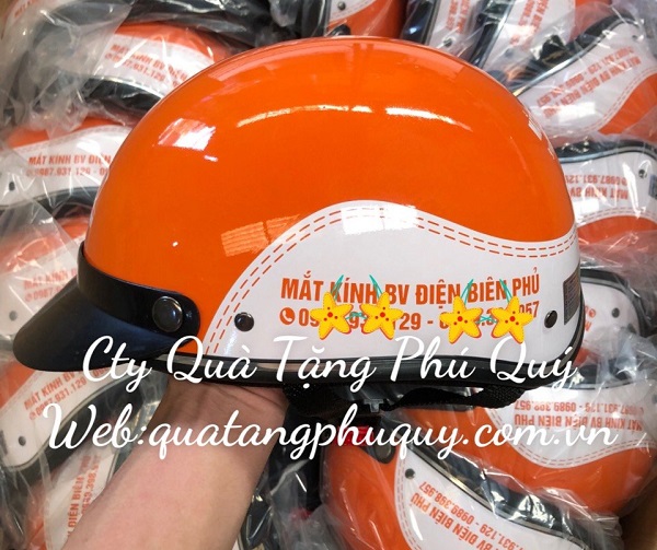 Nón bảo hiểm in logo chất lượng tại Phú Quý