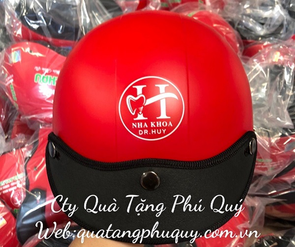 Nón bảo hiểm in logo quảng cáo