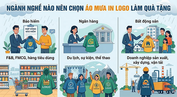 Những ngành nghề phù hợp nhất để tặng áo mưa in logo Những ngành nghề phù hợp nhất để tặng áo mưa in logo