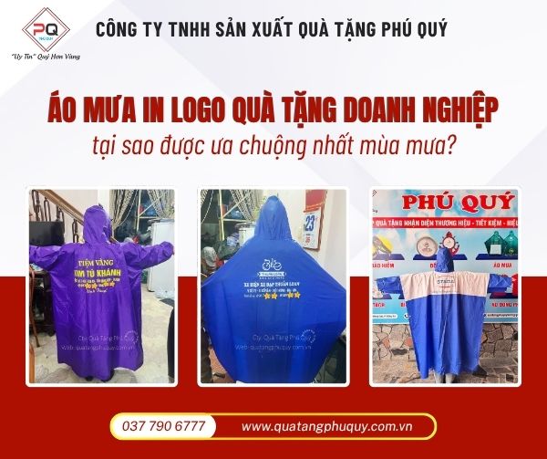 Áo mưa in logo quà tặng doanh nghiệp