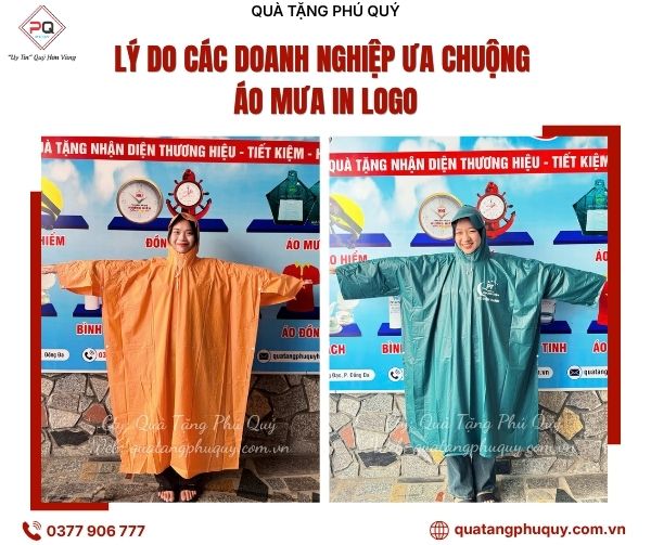 Lý do các doanh nghiệp ưa chuộng áo mưa in logo