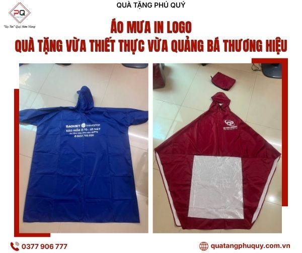 Áo mưa in logo — quà tặng vừa thiết thực vừa quảng bá thương hiệu
