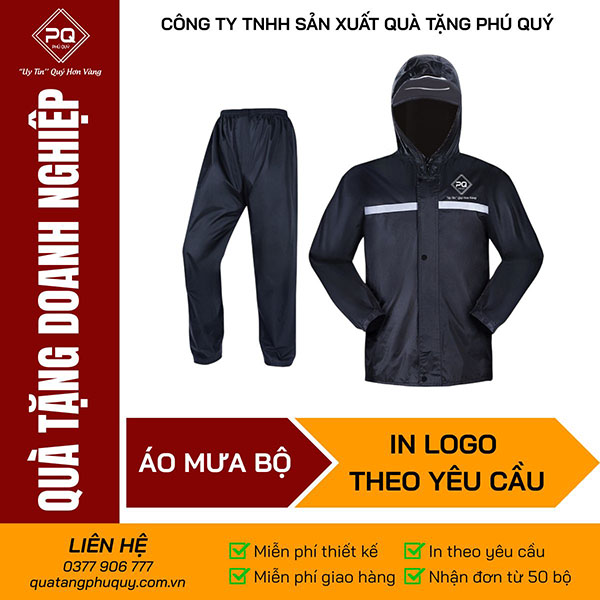 Áo mưa bộ in logo