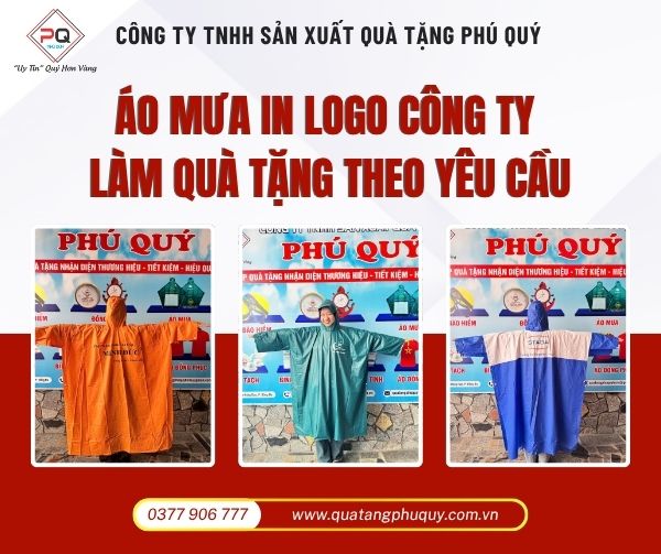 Áo mưa in logo theo yêu cầu