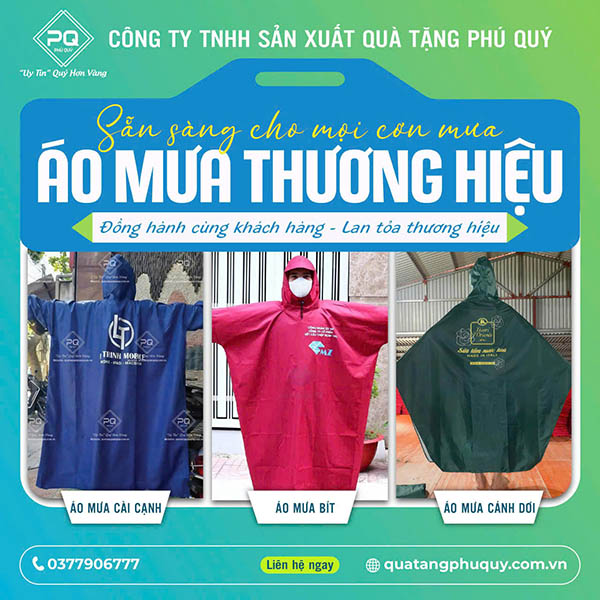 Áo mưa quảng cáo giúp xây dựng hình ảnh thương hiệu chuyên nghiệp