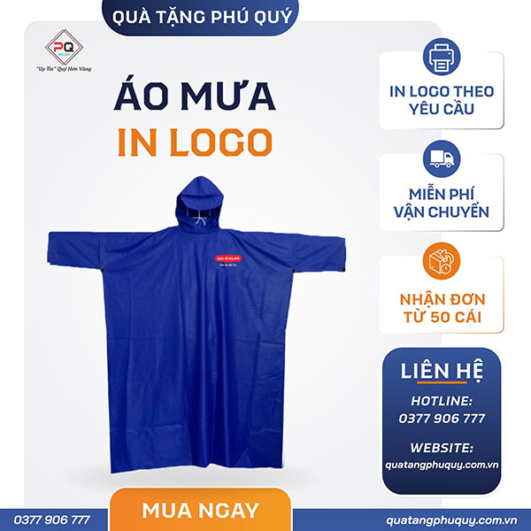 Tại sao áo mưa in logo là quà tặng quảng cáo phổ biến?