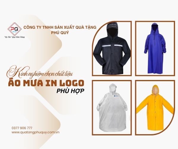 Kinh nghiệm chọn chất liệu áo mưa in logo phù hợp