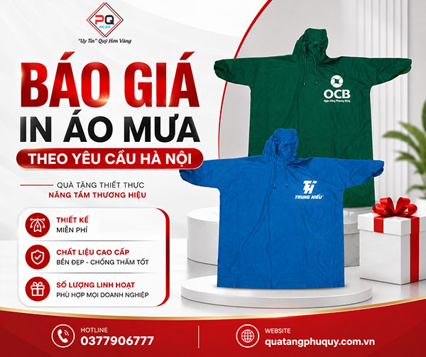 Báo giá in áo mưa theo yêu cầu Hà Nội