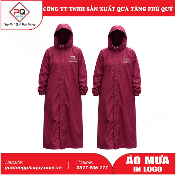 Áo mưa măng tô in logo theo yêu cầu tại Hà Nội