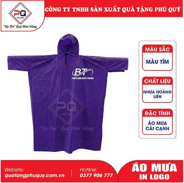 Áo mưa in logo cửa hàng vật tư nông nghiệp