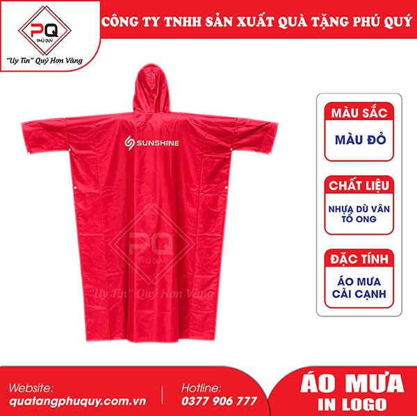 Áo mưa in logo bảo hiểm