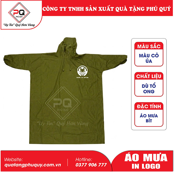 Áo mưa bít in logo theo yêu cầu tại Hà Nội